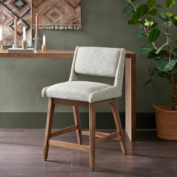 INK+IVY Boomerang 25 in. Light Grey Wood Counter Stool II104-0224 - The ...