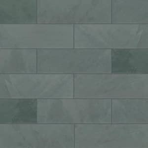 Montauk Blue 3 in. x 6 in. Textured Slate Subway Floor and Wall Tile (5 sq. ft./Case)