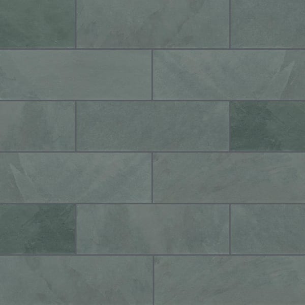 MSI Take Home Sample-Montauk Blue 4 in. x 4 in. Gauged Slate Floor and Wall Subway Tile