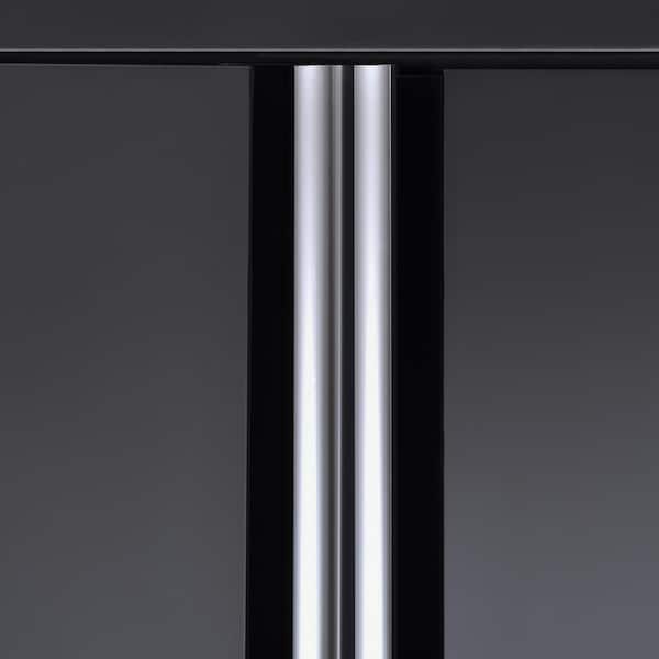 Pre-Assembled 30 in. W x 12 in. D x 26 in. H Welded Wall Mounted 2-Shelf Freestanding Storage Cabinet-Matte Black Finish