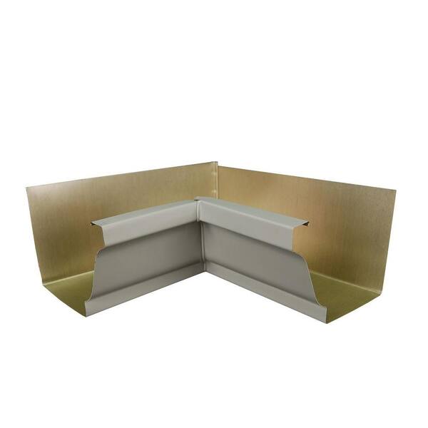 Amerimax Home Products Discontinued 6 in. Pearl Gray Aluminum Inside Box Gutter Miter