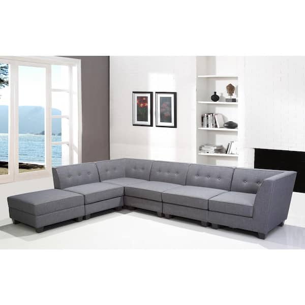 Best Master Furniture Brenda 6 Piece, Best Fabric For A Sectional Sofa