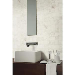 Leonardo Bianco 11.57 in. x 11.57 in. Matte Porcelain Mesh Mounted Mosaic Floor and Wall Tile (10.89 sq. ft./Case)