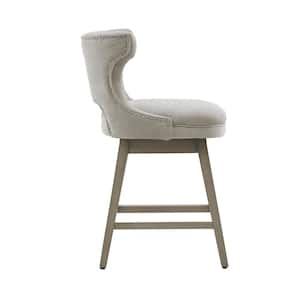 Janet 25.75 in. Light Grey Wood Counter Stool