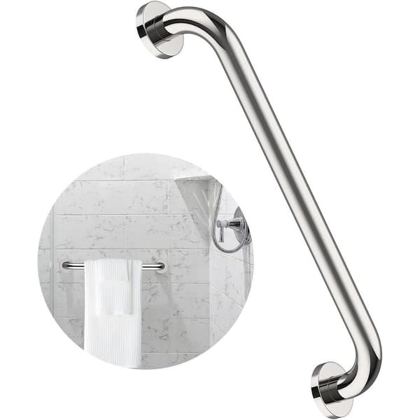 16 in. x 1 in. Concealed Screw Safety Grab Bar Stainless Steel Bathroom Hand Rail in Chrome Finish