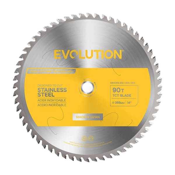 Evolution 14BLADESSN-Gen 2 14 in. 90-Tooth 1 in. Arbor Stainless Steel TCT Blade Power Tool Accessory