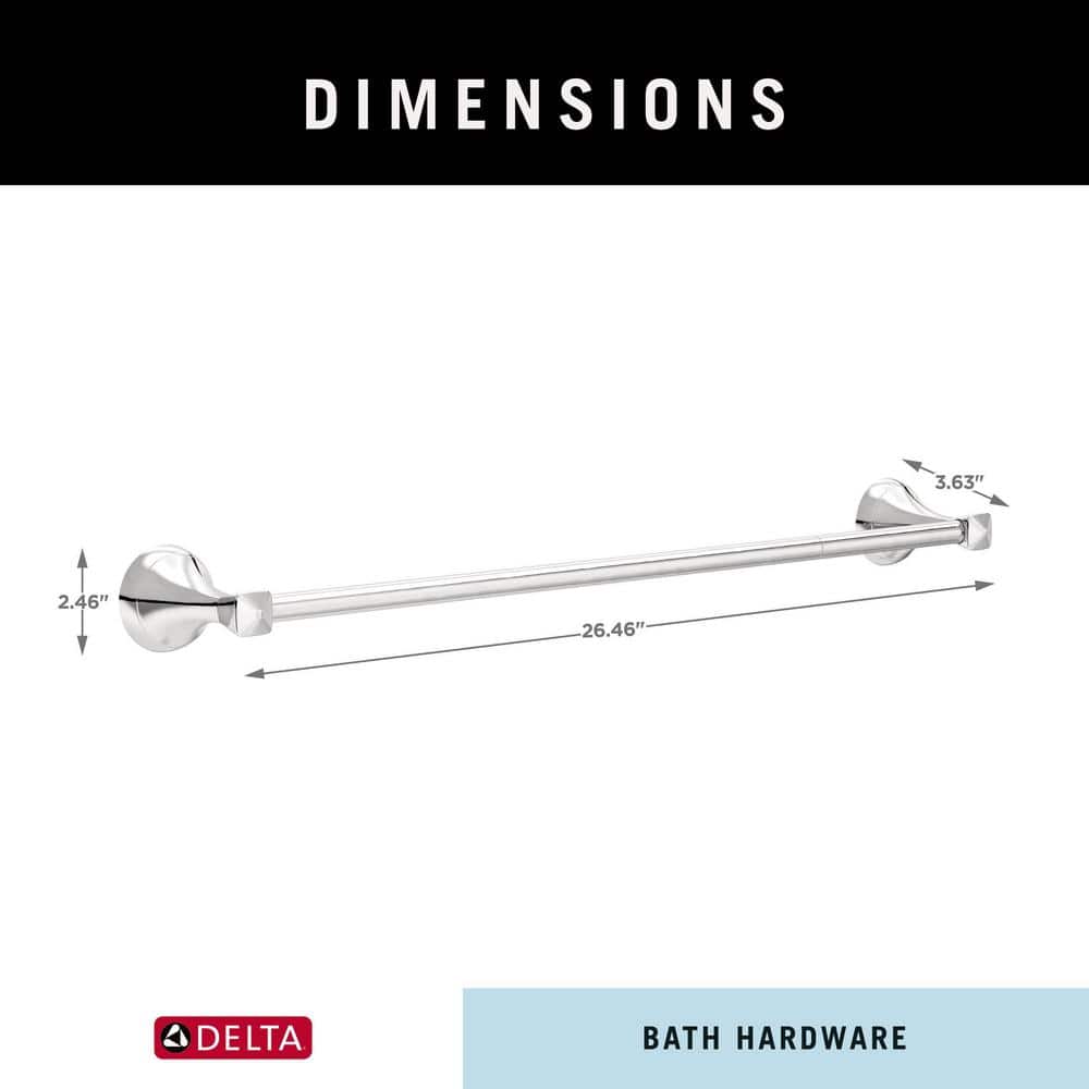 Esato 18" Chrome Wall Mounted Towel Bar with Extender