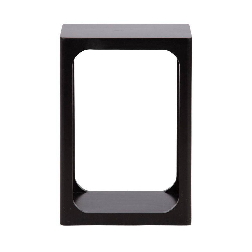 Dahl 16 in. Black Rectangle Solid Wood End Table - thumbnail 8