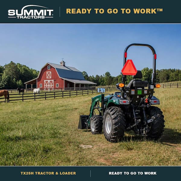 Summit Tractors Summit TX25H Tractor & LX85 Loader TX25HLX85 - The