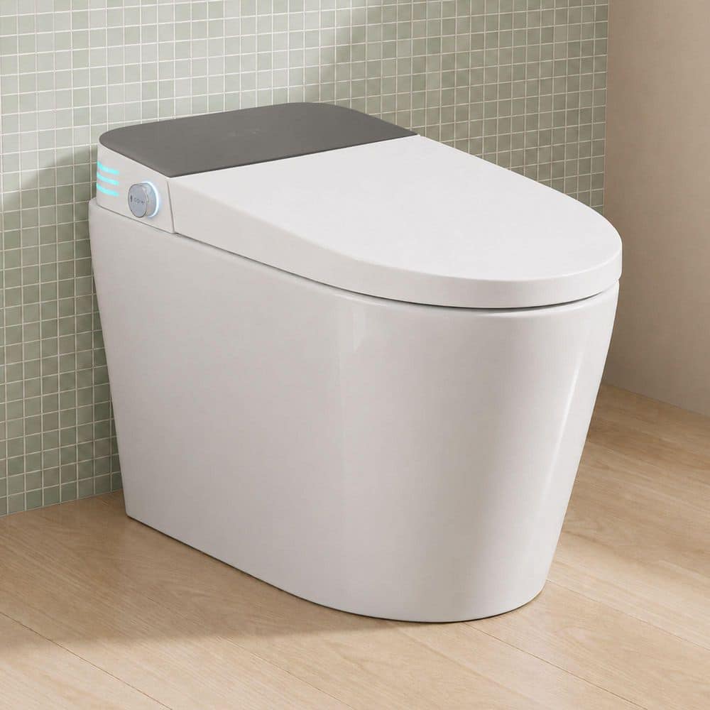 Xspracer Elongated Smart Bidet Toilet 1.28 GPF in Black with