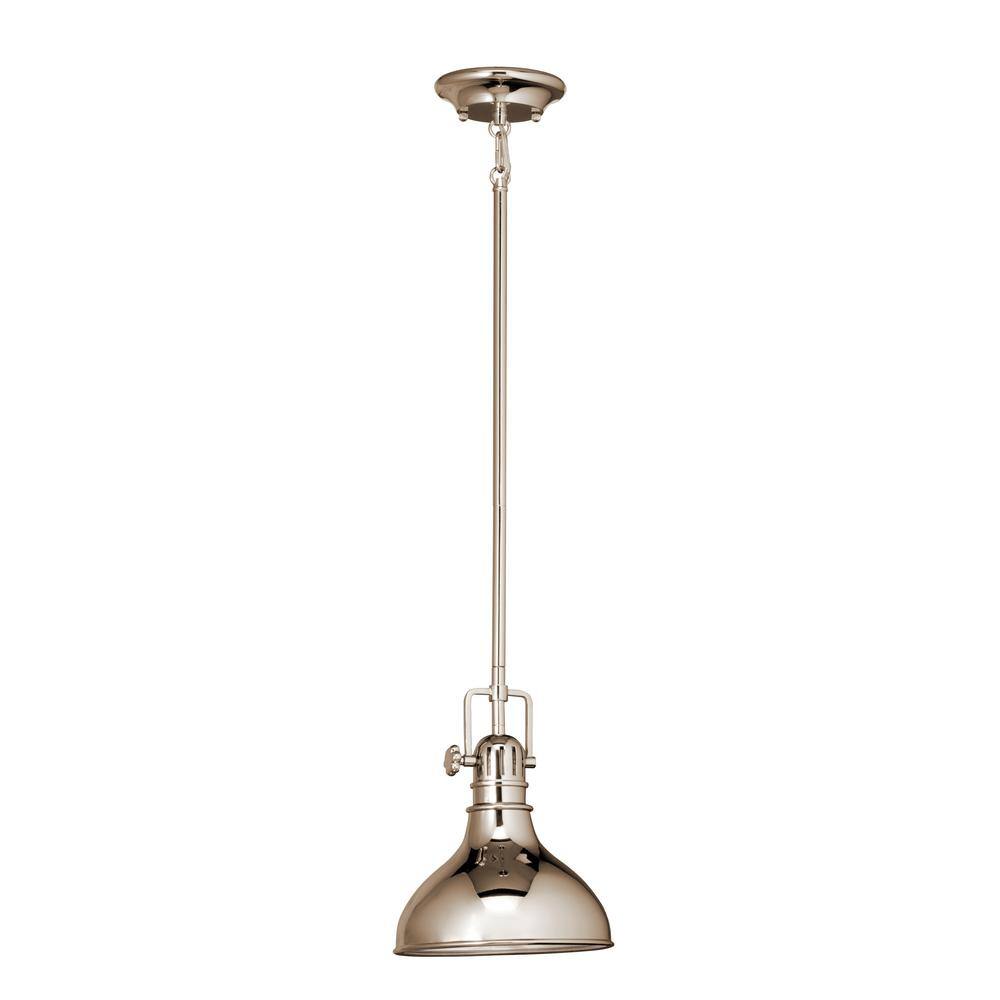 Polished Nickel 10.25" Mini Pendant Light