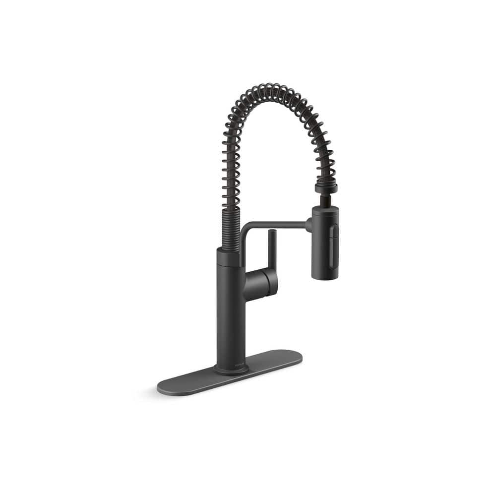 Ringby Single Handle 3-Function Pull Down Sprayer Kitchen Faucet In Matte Black price history on PriceWatchPro
