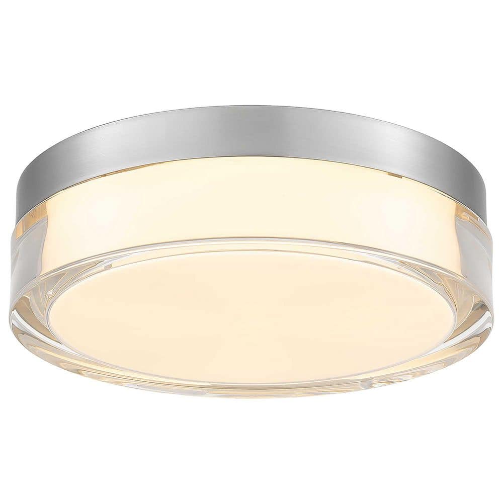 Home Lighting 9 in. Modern Round Brushed Chrome Inegrated LED Flush Mount Dimmable for Kitchens, Bedroom, Hallway price history on PriceWatchPro