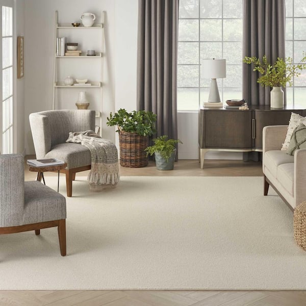 Bismarck Ivory 5 ft. x 7 ft. Custom Area Rug with Pad