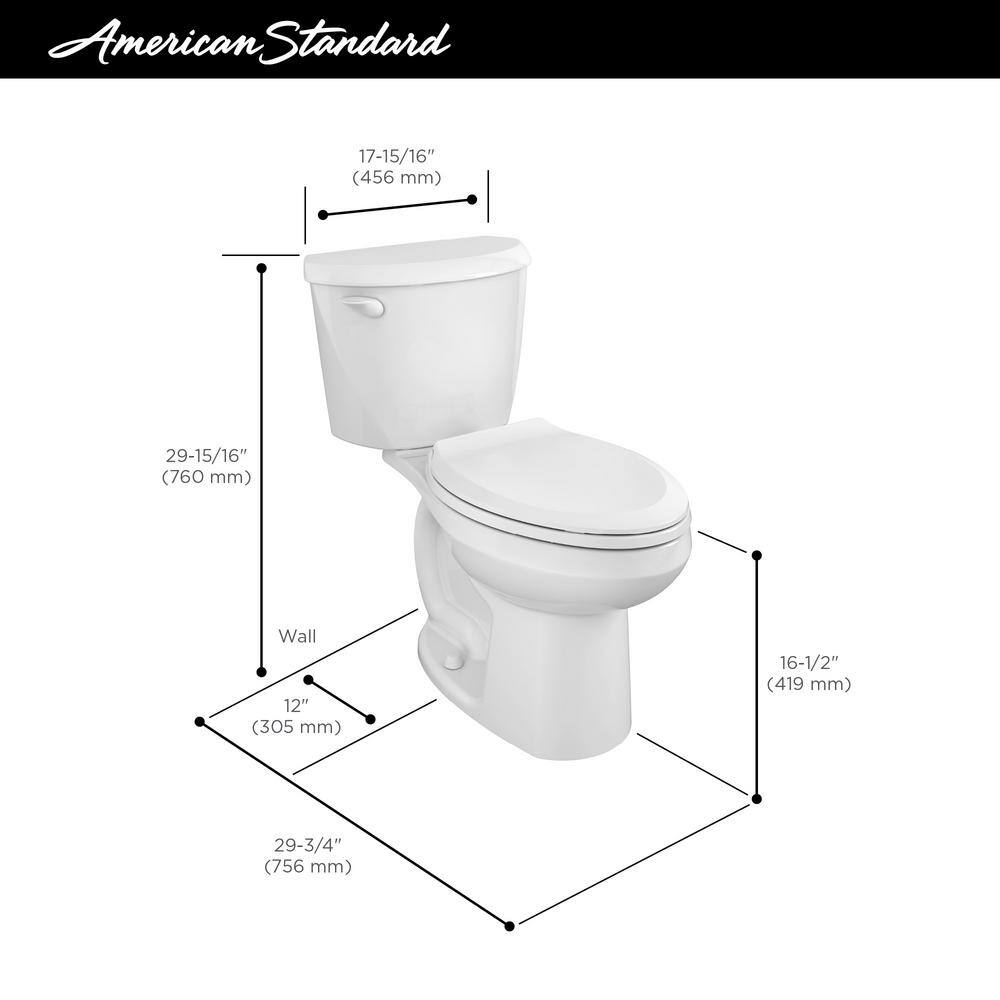 White High Efficiency Two-Piece Elongated Toilet