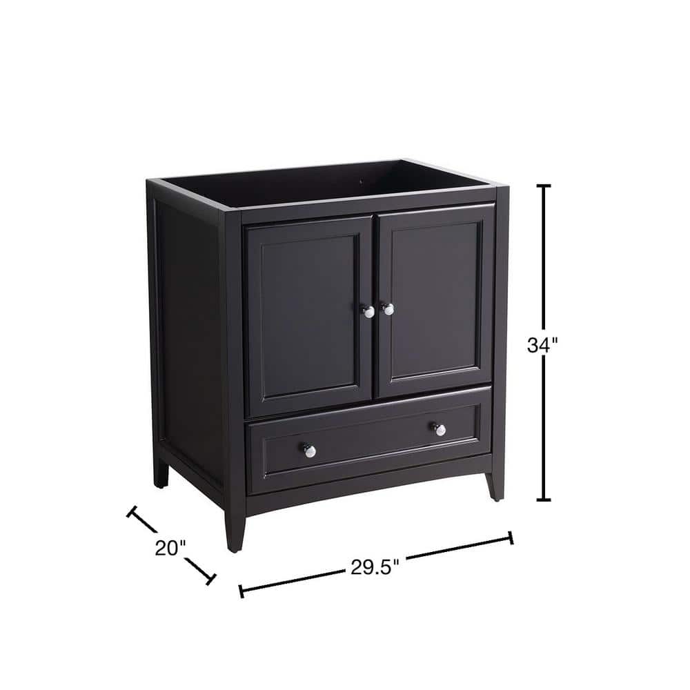 Espresso Engineered Wood 30" Freestanding Single Vanity Base