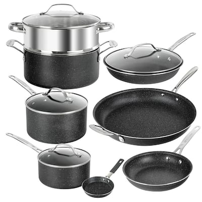 NutriChef 15-Piece Pressed Aluminum Non-Stick Cookware Set NCCWCOR15 - The  Home Depot