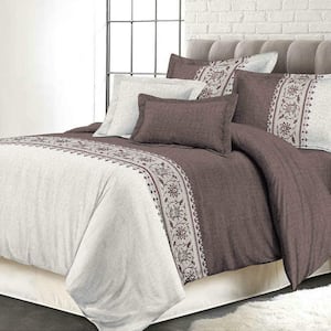 2 Pieces All Season Bedding Ultra Soft 100% Microfiber Polyester Coffee Twin Comforter set with 1 Pillow Sham