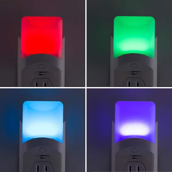 GE - 0.5-Watt Color-Changing Plug In Light Sensing Integrated LED Night Light