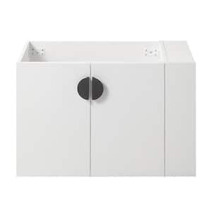 18.30 in. W x 29.90 in. D x 19.60 in. H Floating Bath Vanity with Wood Top in White