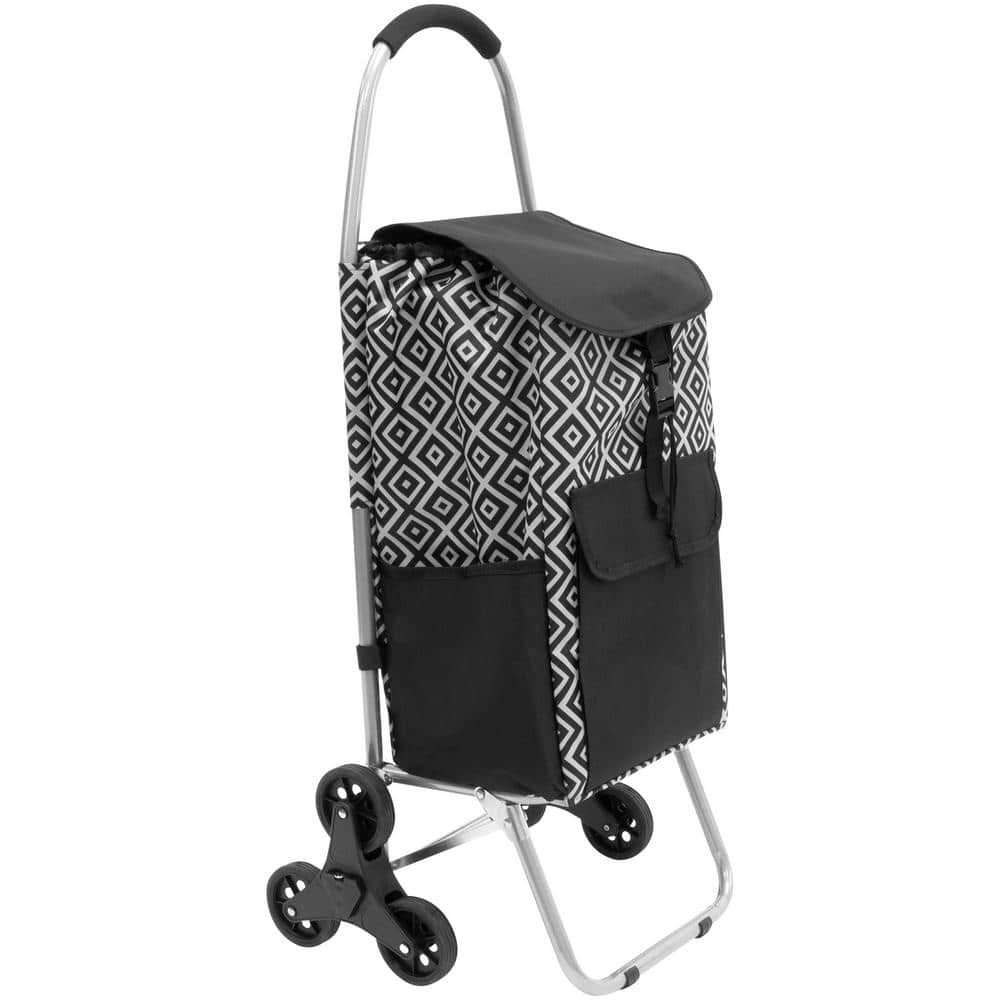 mount-it! Fabric Rolling Stair Climber Shopping Cart with Bag in
