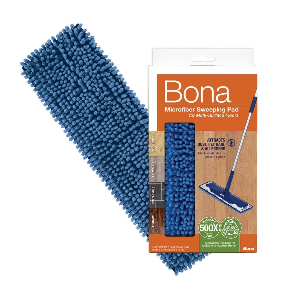 17 in. Microfiber Mop Pet System Sweeping Mop Refill Pad