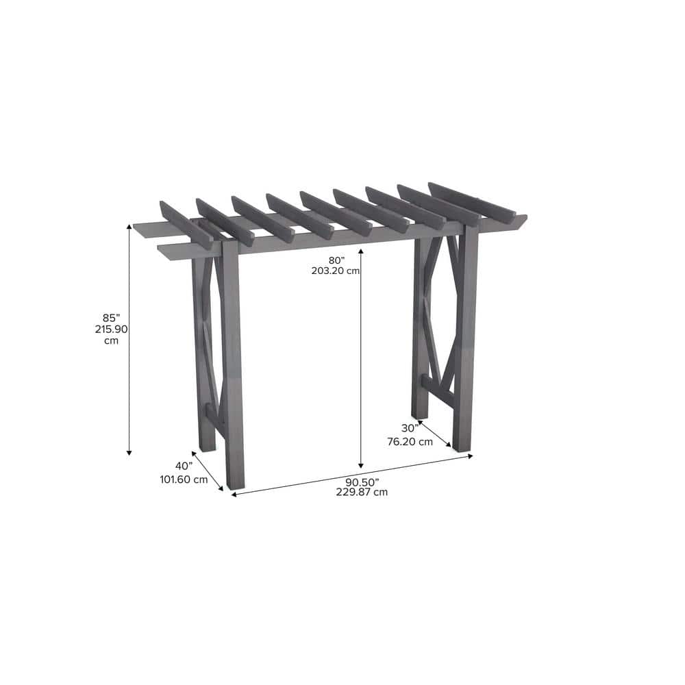 Summerwood Charcoal Black Cedar Garden Arbor