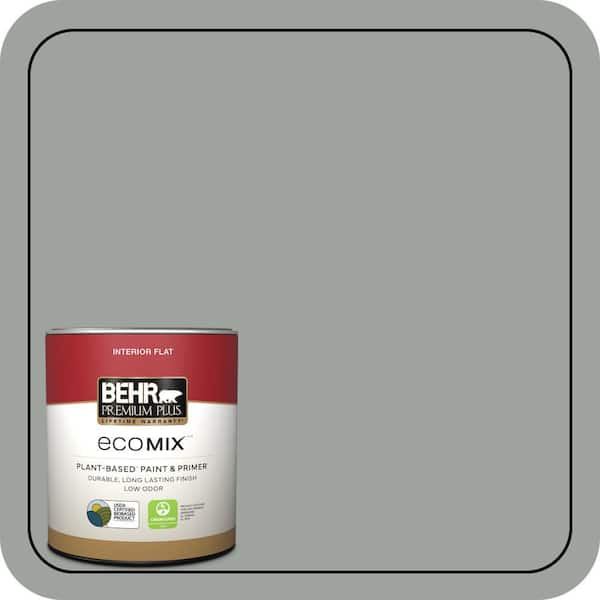 1 qt. #710F-4 Sage Gray Flat EcoMix Plant-Based Interior Paint & Primer