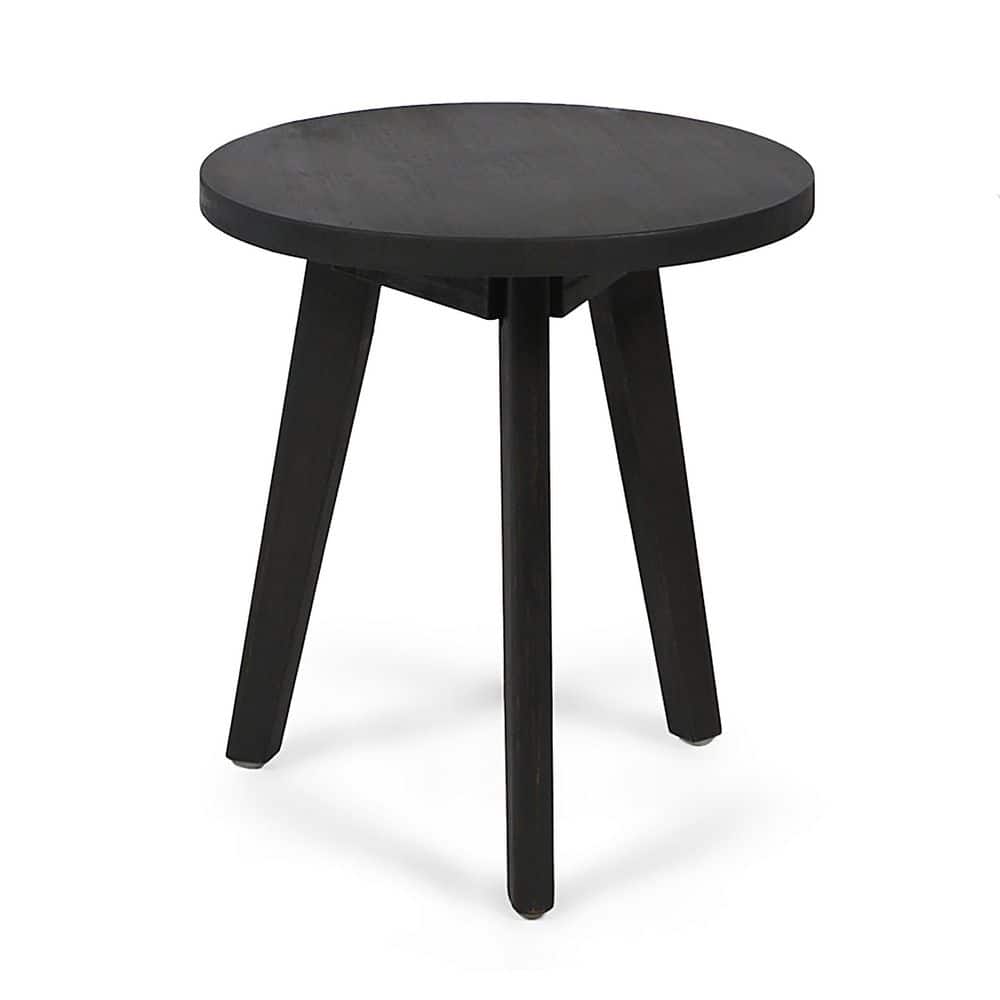 16 in. Modern Funky Round Solid Acacia Wood Patio Side Table Handcrafted Tripod Leg Accent End Table price history on PriceWatchPro