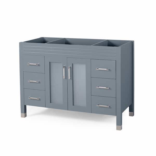 Noble House Halston 48 in. W x 22 in. D Bath Vanity Cabinet Only in Grey