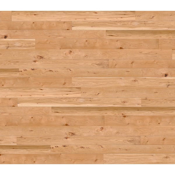 Modern Steel 8 ft x 7 ft 18.4 R-Value Insulated Wood Look Plank Natural Garage Door without Windows