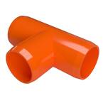 1-1/4 in. Furniture Grade PVC Tee in Orange (4-Pack)