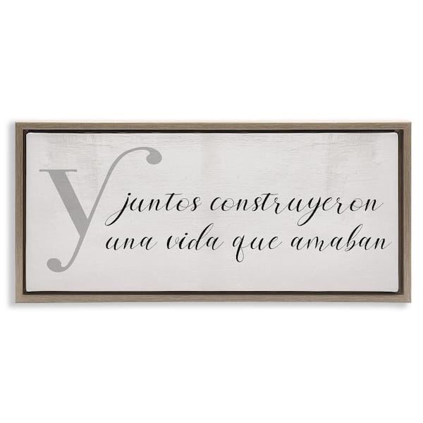 Stupell Industries Together We Built by Lil' Rue Brown Floater Frame Typography Graphic Art Print 14 in. x 31 in.