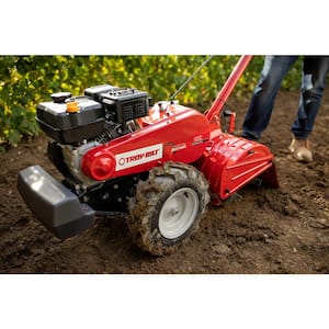 Mustang 18 in. 208 cc Gas OHV Engine Rear Tine Garden Tiller with Forward and Counter Rotating Tilling Options