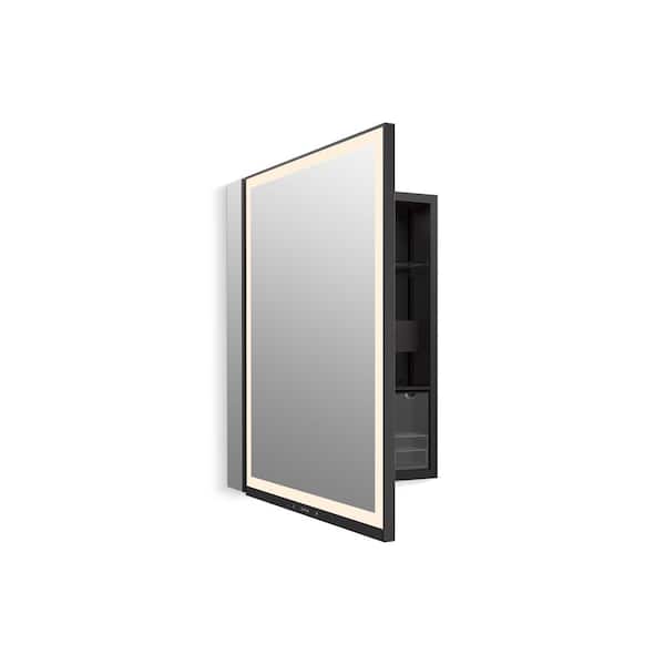 KOHLER Collage 24 in. x 32 in. Lighted Left-Hinged Rectangular Medicine Cabinet with Mirror