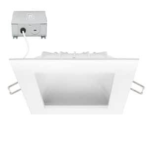 Luvoni 6 in. Square Canless 2700K Warm White New Construction IC Rated Cove Integrated LED Recessed Light Kit