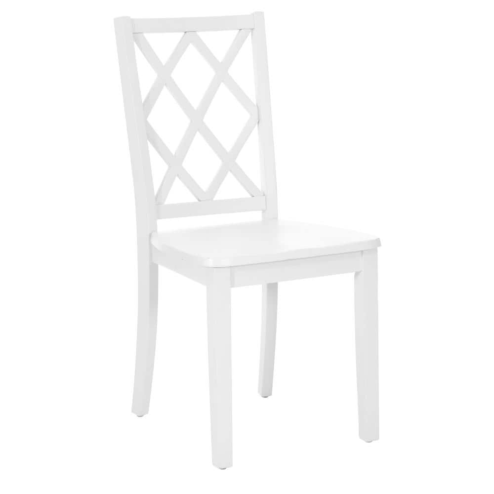 Linon Home Decor Mori White Side Chair HD222052 The Home Depot