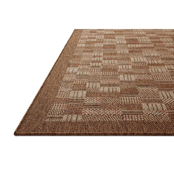 Merrick Chestnut/Fiesta 3 ft. 9 in. x 5 ft. 9 in. Indoor/Outdoor Area Rug