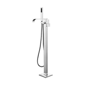 Camari Single-Handle Freestanding Tub Faucet with Hand Shower in Polished Chrome