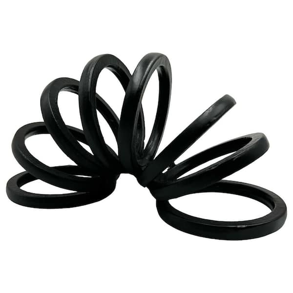 castellousa Decorative Metal Open Spring Sculpture in Black