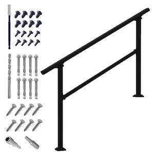 MEILISHAOMEI U-Shaped Stair Railing Side Mount,Square Tube Hand Rails For Outdoor Steps Or Indoor Stairs,Metal Transitional Handrail Picket For Garden Loft Corridor Villa Hotel(75cm(2.5ft - View #7