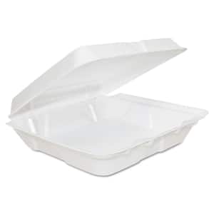 Thermo Tek Round Clear Plastic Serving Platter - with Lid, 3 Compartments - 7 1/2 inch x 7 1/2 inch x 2 1/2 inch - 100 Count Box