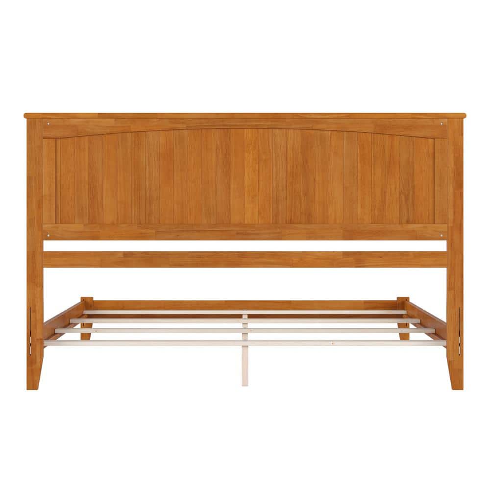 Nantucket Light Toffee King Upholstered Wood Bed with Headboard