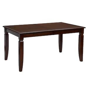 Zaman 77.7 in. Rectangle Extendable Brown Wood Dining Table with Removable Leaf (Seats 6)