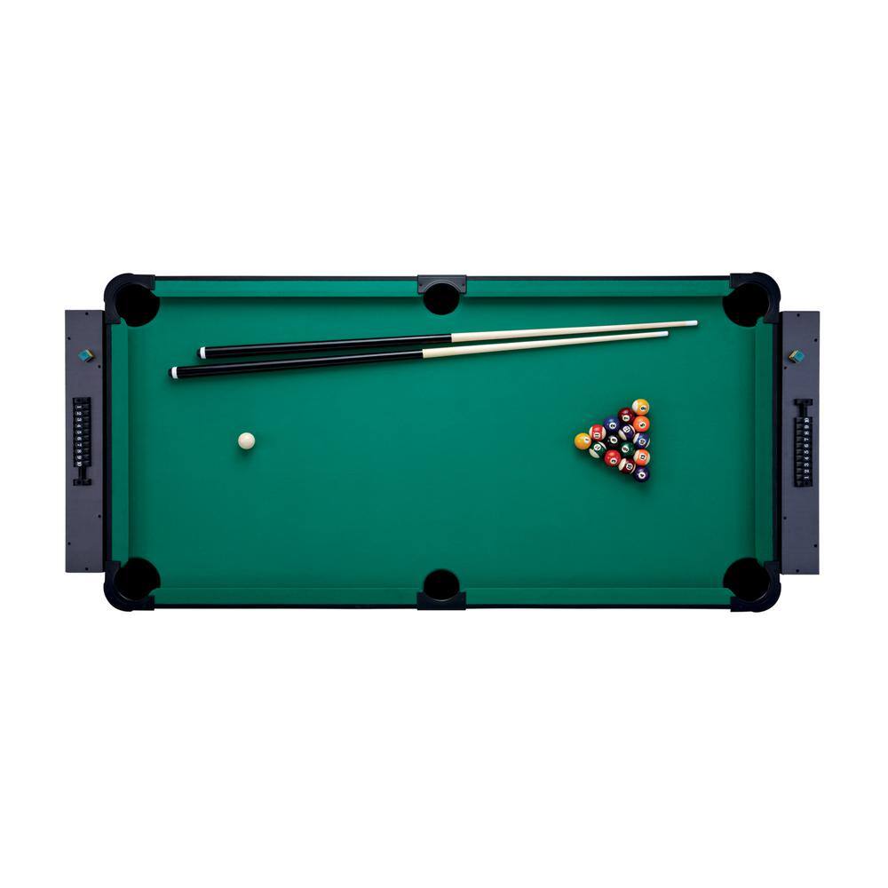 6' Black Multi-Game Table with Pool, Air Hockey, and Table Tennis