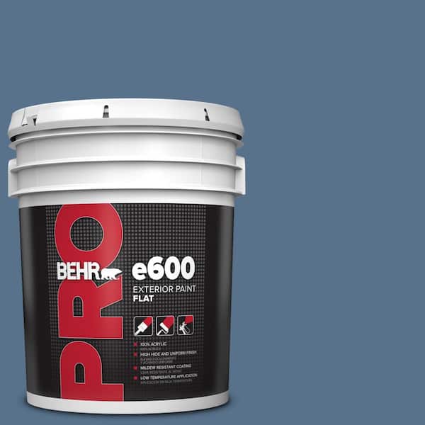 BEHR PRO 5 gal. #PPU14-01 Arrowhead Lake Flat Exterior Paint PR61305 ...