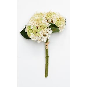 13 in Artificial Hydrangea Bouquet, White