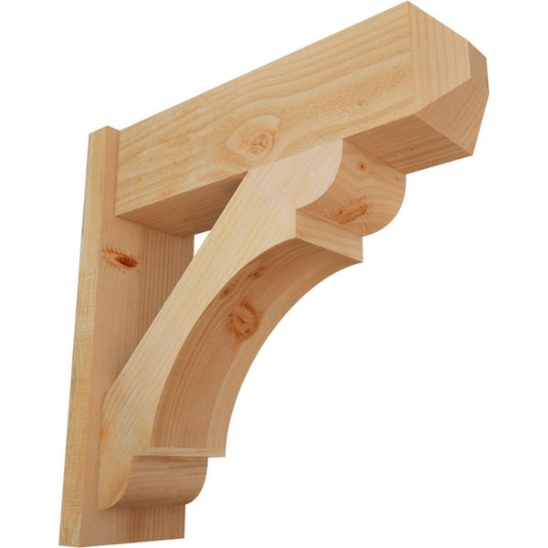 Ekena Millwork 8 in. x 26 in. x 26 in. Olympic Craftsman Rough Sawn Douglas Fir Outlooker