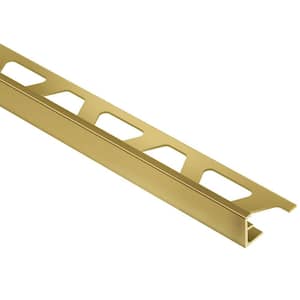 Schiene Solid Brass 3/8 in. x 8 ft. 2-1/2 in. Metal L-Angle Tile Edging Trim