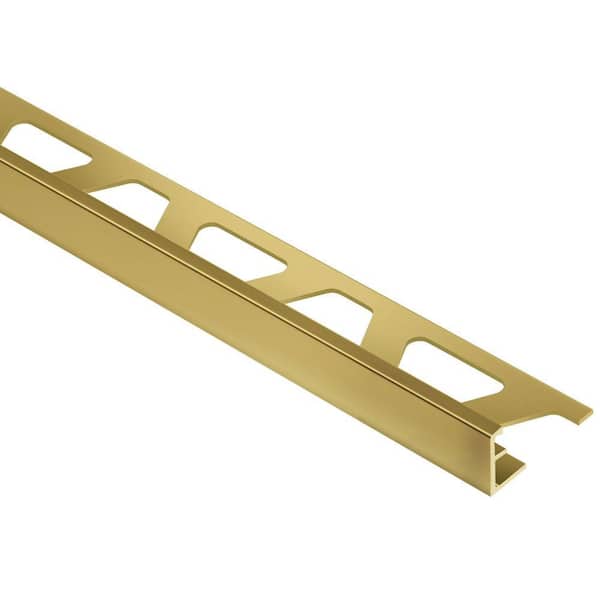 Schluter Schiene Solid Brass 3/8 in. x 8 ft. 2-1/2 in. Metal L-Angle Tile Edging Trim